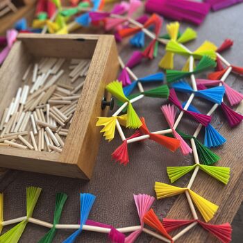 Recycled Straw And Paper Rainbow Garland, 5 of 5