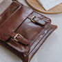 Leather Crosbody Bag, Brown, thumbnail 2 of 6