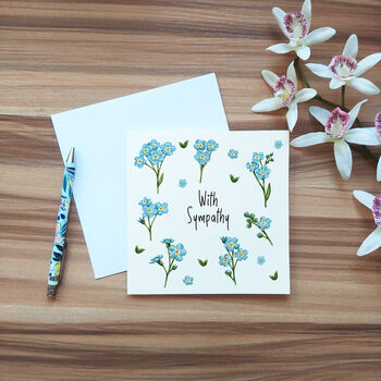 Forget Me Not Sympathy Card, 3 of 4