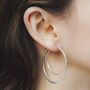 Silver Spiral Statement Hoop Earrings, thumbnail 1 of 3