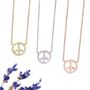 Peace Necklace Rose Or Gold Plated 925 Silver, thumbnail 3 of 7