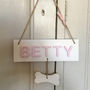 Personalised Pet Name Sign Door Plaque With Bone, thumbnail 2 of 3