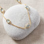 Aquamarine Teardrop 18k Gold Plated Silver Necklace, thumbnail 1 of 10