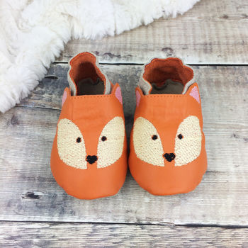 Personalised Christmas Fox Baby Shoes, 3 of 6