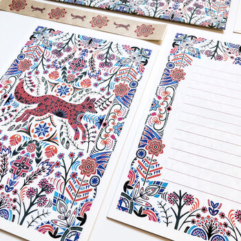 Letter Writing Set Meadow Fox, 3 of 5