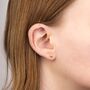 9ct Yellow Gold Diamond Cut Micro Ball Stud Earrings – 4mm, thumbnail 2 of 8