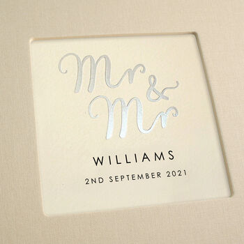 Personalised Mr And Mr Wedding Photo Album, 4 of 12