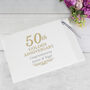 Personalised 50th Golden Anniversary Guest Book And Pen, thumbnail 2 of 8