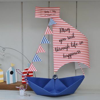 Personalised Engagement Sail Boat Card, 2 of 12