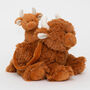 Highland Brown Cow Bag With Matching Mini Toy, Boxed, thumbnail 1 of 6