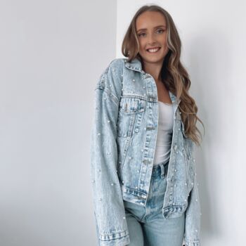 Bride Pearl Denim Jacket, 3 of 5