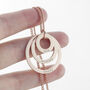 Personalised Rose Gold Plated Rings Of Love Necklace, thumbnail 2 of 4