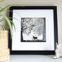 Framed Papercut Stag In The Forest Art, thumbnail 2 of 6
