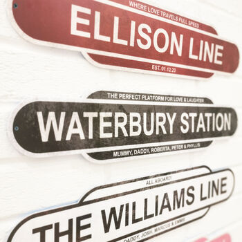 Personalised Vintage Style Train Sign, 5 of 11