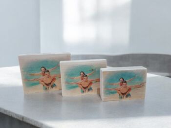 Personalized Cartoon Photo On Pine Wood – Custom Illustrated Portrait From Your Photo, 3 of 5