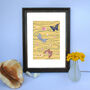 Japanese Yellow Butterfly Print, thumbnail 1 of 2