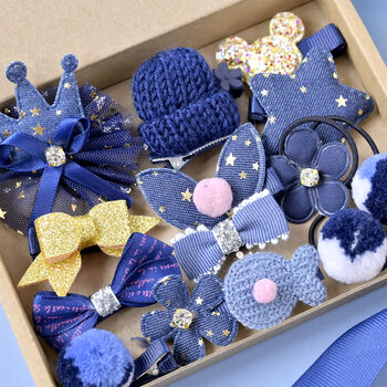 Personalised Blue Hair Clip Accessories Set, 2 of 5