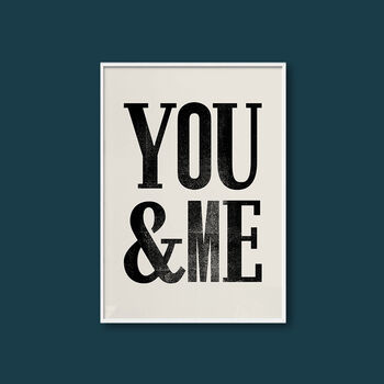 You And Me, Wedding Print, Wedding Gift Print, 2 of 6