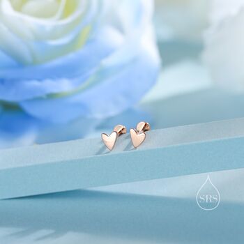 Sterling Silver Simple Heart Earrings, 5 of 12