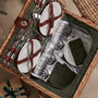 Four Person Green Tweed Chest Picnic Hamper, thumbnail 4 of 6