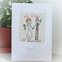 Wedding Card, Personalised, Embroidered, thumbnail 8 of 12