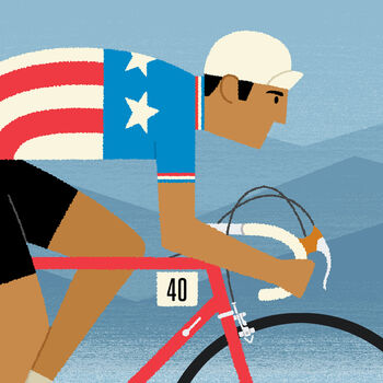 Personalised Cycling Print, National Team Jerseys, 6 of 9
