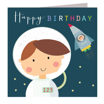 Spaceman Happy Birthday Card, 2 of 5