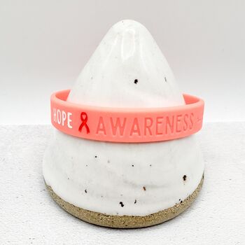 Red Awareness Ribbon Bracelet Wristband, 4 of 9
