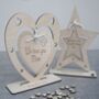 Personalised Wood Hanging Heart Card, thumbnail 4 of 5