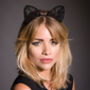 Gem Encrusted Lace Cat Ears Hairband, thumbnail 1 of 2
