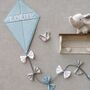 Blue Grey White, Personalised Kite Gift New Baby Room, thumbnail 9 of 9
