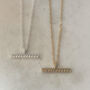 Sterling Silver And Gold Vermeil Twist T Bar Necklace, thumbnail 3 of 7