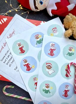 Elf Reading Challenge Advent Sticker Set, 3 of 6