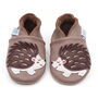 Dotty Fish Hedgehog Soft Leather Baby Shoes With Barefoot Soles, thumbnail 5 of 7