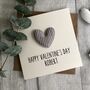 Personalised Happy Valentine's Day Corduroy Heart Card, thumbnail 3 of 4
