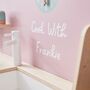 Personalised Pink Wooden Kitchen Play Set, thumbnail 2 of 3