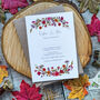 Autumn Flowers A6 Wedding Invitation Suite, thumbnail 4 of 4
