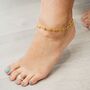 Yellow Sun Flower Summer Floral Charm Anklet, thumbnail 9 of 9