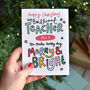 Personalised Christmas Card For Teacher, thumbnail 1 of 2