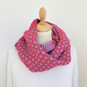 Pink Woolly Snood/ Scarf, 7 of 9