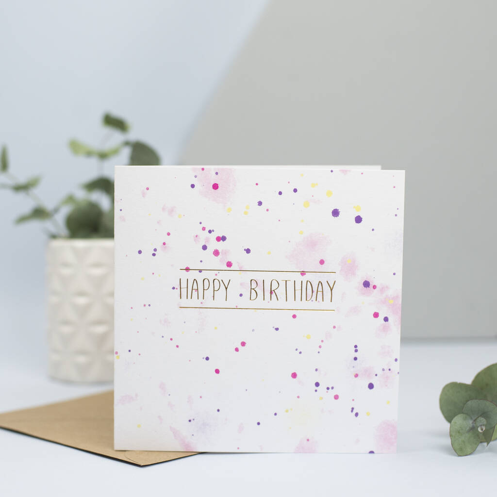 Birthday Card For Her With Gold Foil By Lizzie Chancellor ...