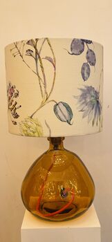 Orange 29cm Recycled Handmade Glass Table Lamp, 2 of 8