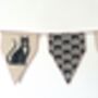 Cat Bunting. Handmade Cotton Garland, thumbnail 2 of 4