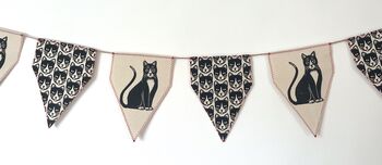 Cat Bunting. Handmade Cotton Garland, 2 of 4