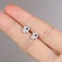 Sterling Silver Hamsa Hand Stud Earrings, thumbnail 5 of 11