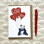 Panda I Love You Valentine's Card, thumbnail 1 of 3