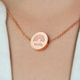 Personalised Rainbow Rose Gold Tone Disc Necklace For Her, thumbnail 1 of 3