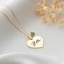 Sterling Silver Heart Name Necklace With Birthstone, thumbnail 5 of 8