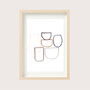 Abstract 'Coffee Cups' Art Print, thumbnail 3 of 3