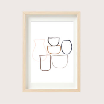 Abstract 'Coffee Cups' Art Print, 3 of 3